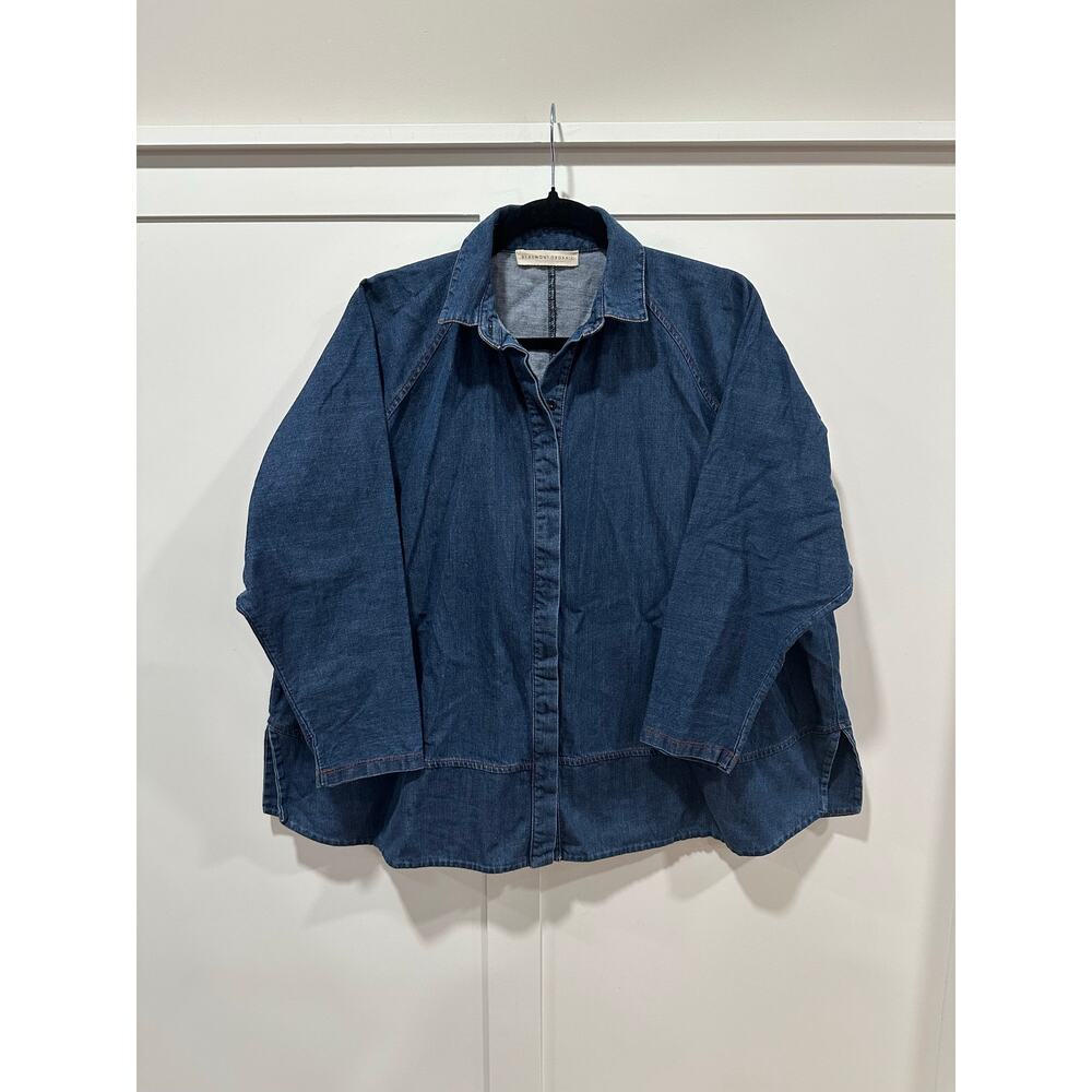 Beaumont Organic Cotton Denim Button Down Overshirt Size XS